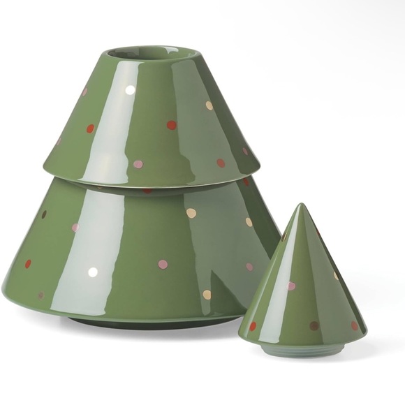 Kate Spade Christmas Tree Holiday Treat  Ceramic Jar Decor NWT - Picture 2 of 4